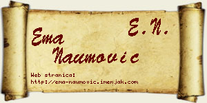 Ema Naumović vizit kartica